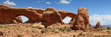 North & South Window, Arches National Park van Roel Ovinge