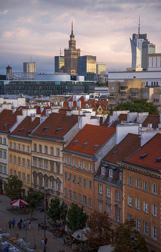Prachtig uitzicht op het stadslandschap van Warschau', Polen