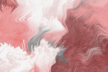 Pink , grey, white and terra  modern abstract maximalist digital art by Dina Dankers
