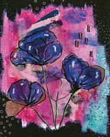 Blauwe klaproos