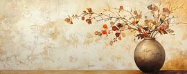 vase flowers | Drifted Orange Branches by Eye catching paintings