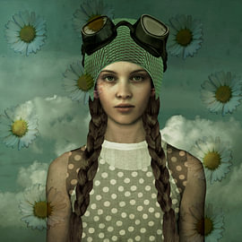 Vintage Beauty Bathing cap