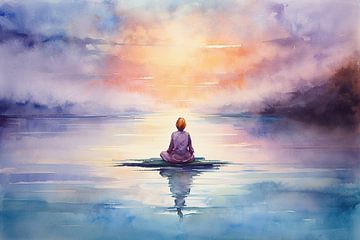 Embrace the Silence | Mindfulness Painting by ARTEO Paintings