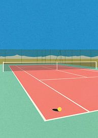 Court de tennis dans le désert sur Rosi Feist