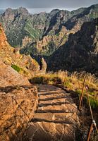 Treppe in den Bergen, Pico das Torres, Madeira