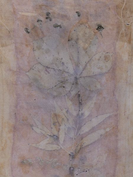 Ecoprint de la feuille de châtaignier par Liesbeth Bulk