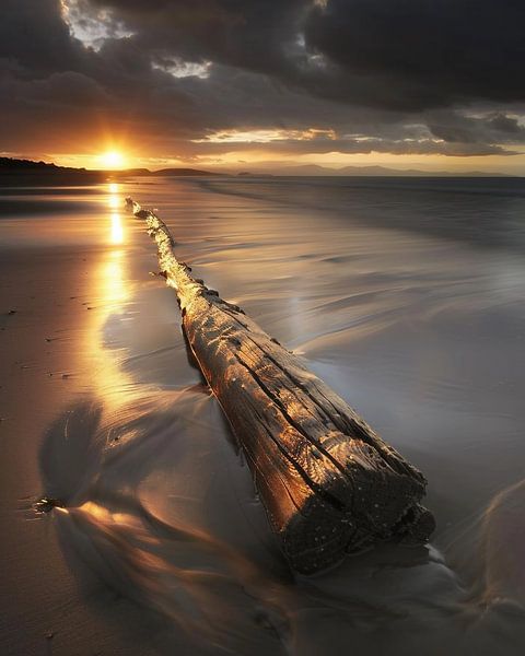 Küstenidylle: Baum, Abendlicht, Meer von fernlichtsicht