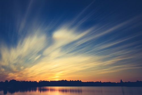 Arhemse Zonsondergang bij de Rijkerswoerdse Plassen.