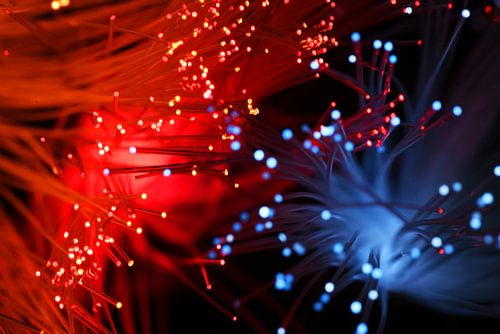 Impression abstraite de lumières de Noël en fibre de verre