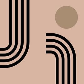 Arc-en-ciel Paysage Rétro Abstrait sur Mad Dog Art