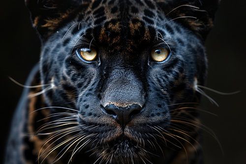 Zwarte panter: Intense blik