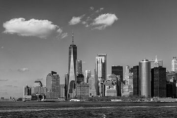 Skyline Manhattan New York in zwart wit von Renske Breur