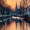 Sunrise in Delft van Ilya Korzelius