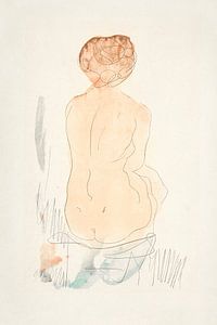Seated Nude, Seen from the Back, Auguste Rodin