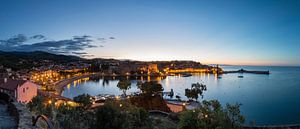 Collioure Panorama zur blauen Stunde