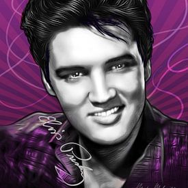 Elvis Presley Pop Artwork (2-Tone) by Martin Melis