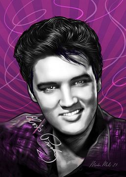 Elvis Presley Pop Artwork (2-Tone) by Martin Melis