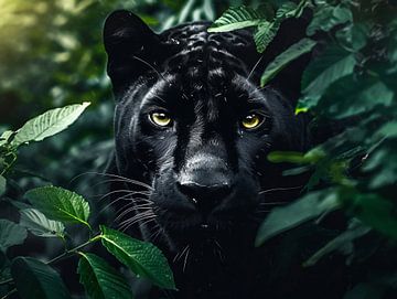 Puma in the jungle - wild animal - tough look of a wild beast by Dunto Venaar