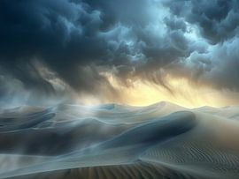 Mer de sable aux reflets dorés