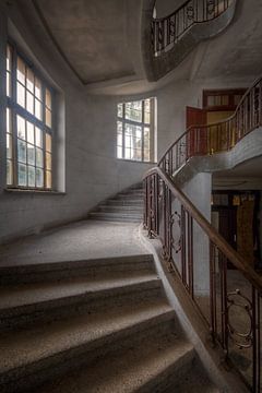 Abandoned Stairs in Military Base. by Roman Robroek