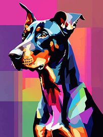 Doberman Pinscher Pop Art