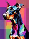 Doberman Pinscher Pop Art by MIROKKU thumbnail