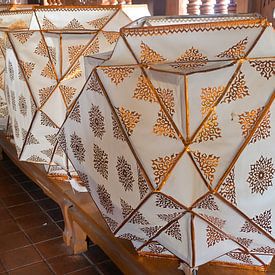 Decorative geometric lanterns in Thailand by Minimalistic Travel Photography by.Rieneke