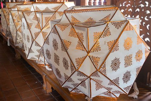 Decorative geometric lanterns in Thailand
