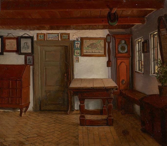 Hans Jørgen Hammer, Interior of a house in Valeröd, 1851 by Atelier Liesjes