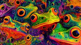 Frosch-Panorama: farbenfroh und kunstvoll von TheXclusive Art