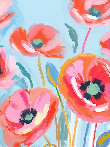 Poppies/Mohnblumen von Kim Karol / Ohkimiko