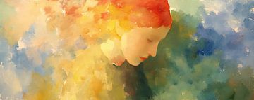 Vrouwenportret | Whispering Colors van De Mooiste Kunst