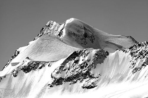 Le Wildspitze 3768m en noir et blanc