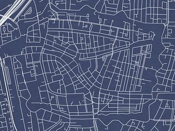 Map of Leiden Centrum in Royal Blue by Map Art Studio