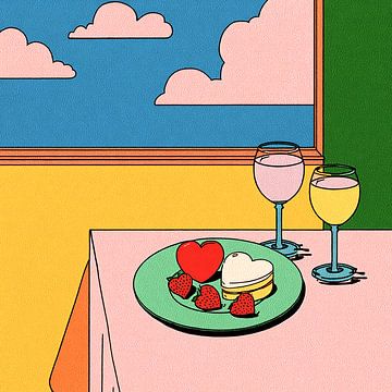 Sommerliebe Aperitivo | Bunte Pop Art von Karina Brouwer