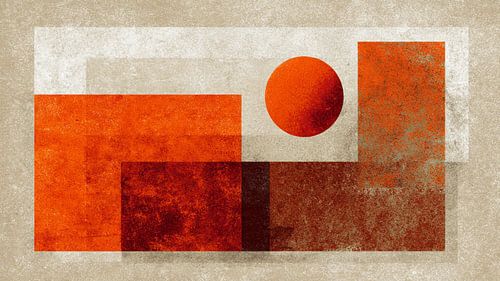 Abstract circle and rectangles