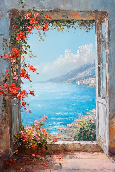 Meeresblick Fenster von Poster Art Shop