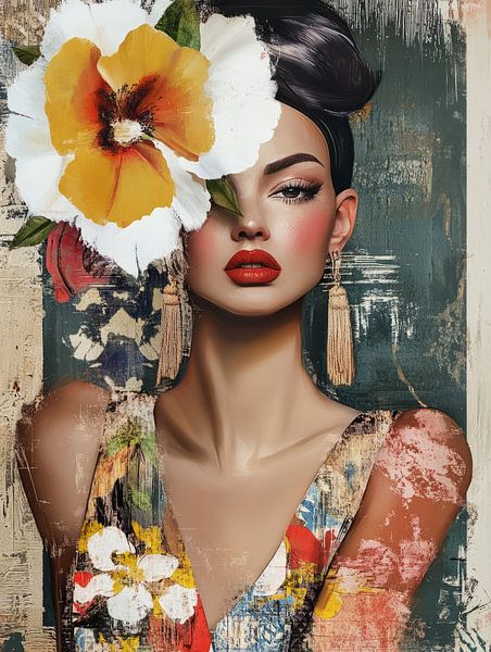 Portrait moderne en style collage par Studio Allee