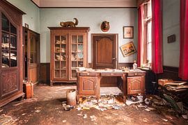Office in Dilapidated Farmhouse. by Roman Robroek - Photos of Abandoned Buildings