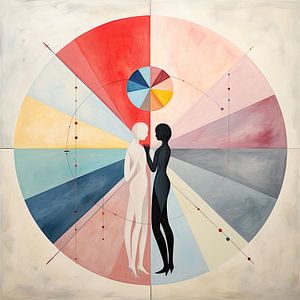 Zwei Seelen im Kreis: Ein Abstrakt à la Hilma af Klint