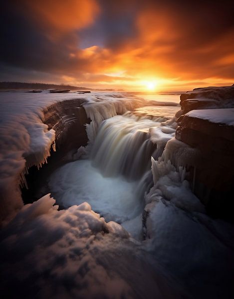 Bergland von fernlichtsicht