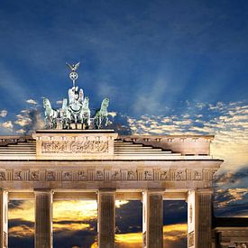 Brandenburg Gate Berlin sunset by Frank Herrmann
