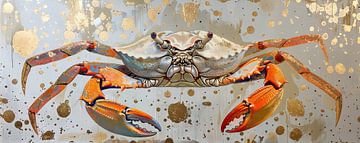 Schilderij Krab Goud van Kunst Kriebels
