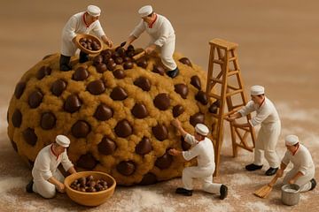 Kleine chefs tussen chocoladestukjes