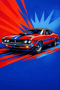 Retro Muscle Car Pop by irgian firmansyah