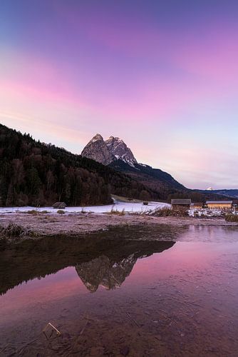 Sunrise with a view of the Waxensteine