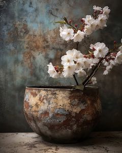 Blüte im Wabi-Sabi-Stil