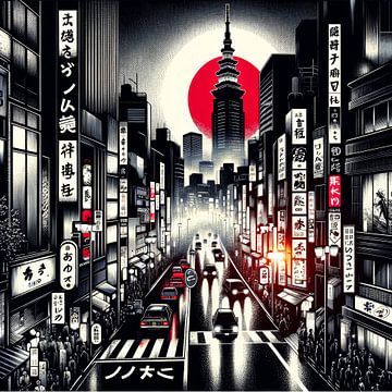 Impression de l'artiste de Tokyo I sur Ronald de Bie