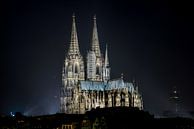 Keulse kathedraal bij nacht van Günter Albers thumbnail