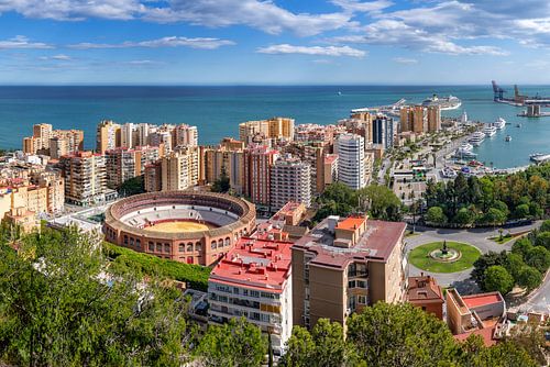 Panorama van de stad Malaga in Spanje